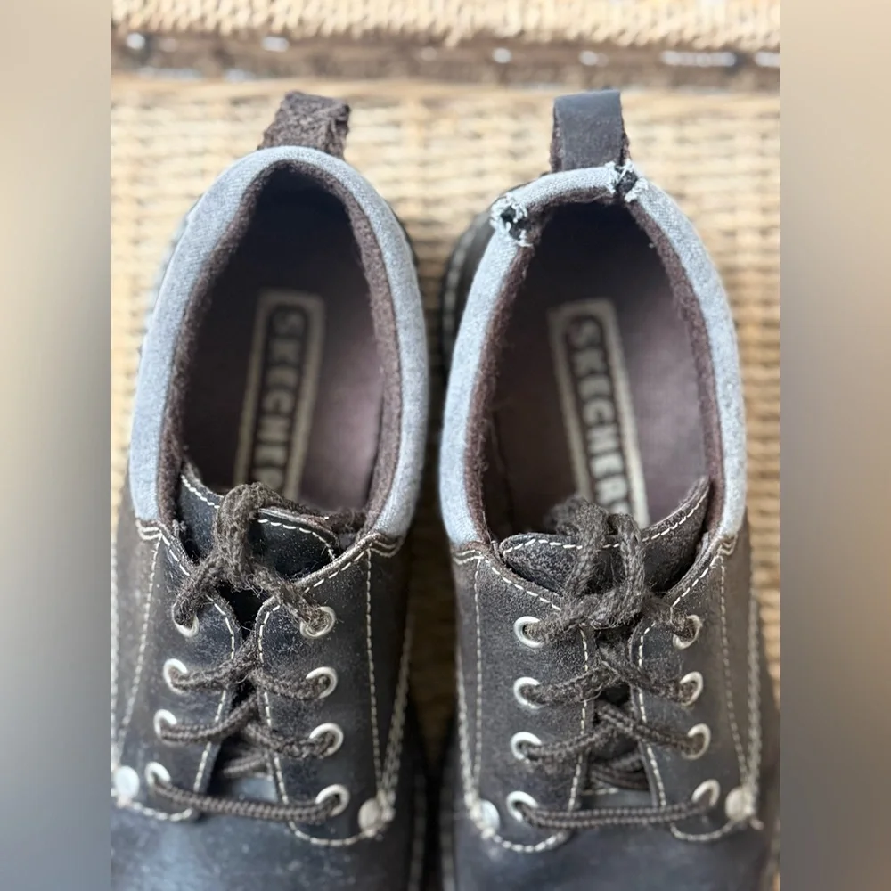 Vintage Skechers Y2K 90's Brown Platform Chunky Oxford Shoe's Women’s Size 8